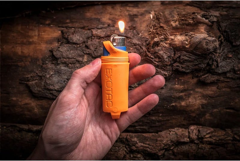 Exotac fireSLEEVE Waterproof Floating Lighter Case (Lighter Not Included) with Gas-Lock Strap for Thumb-Free Operation, Molded TPE Body for Flexibility, and Super-Tough Nylon Cap, Made in The USA - Image 3